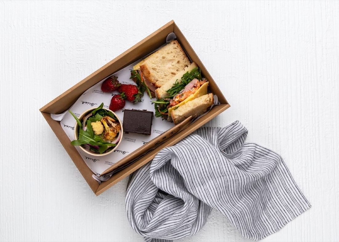 Christmas Lunch Box — leg ham, roast chicken, artisan roll & mince tart
