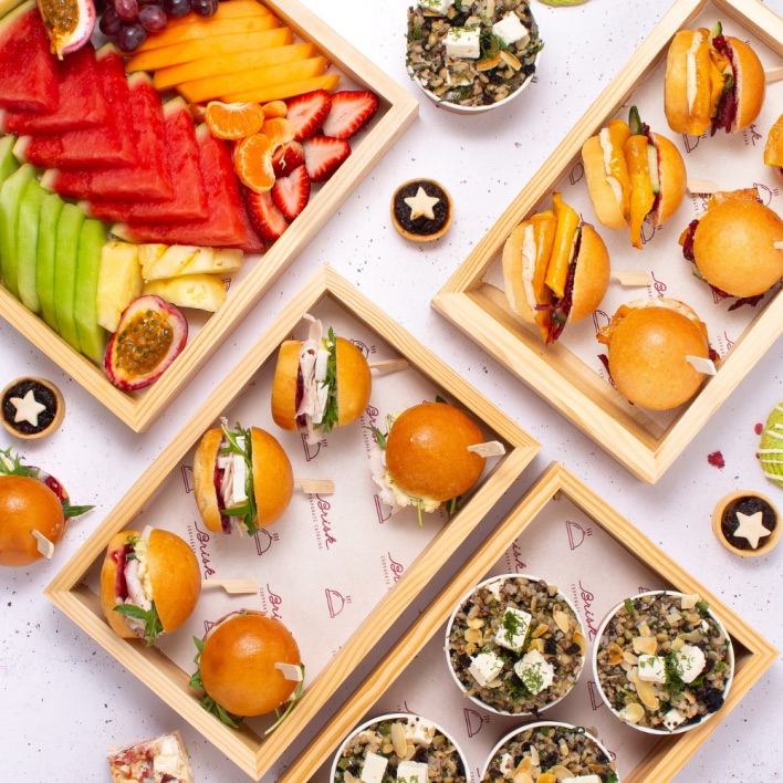 Christmas Lunch Combo — ham & turkey sliders, salad cups, festive treats